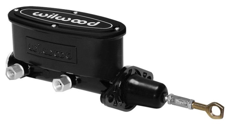 WIL Master Cylinder - Wilwood High Volume Tandem M/C - 15/16in Bore Black-W/Pushrod - Early Mustang