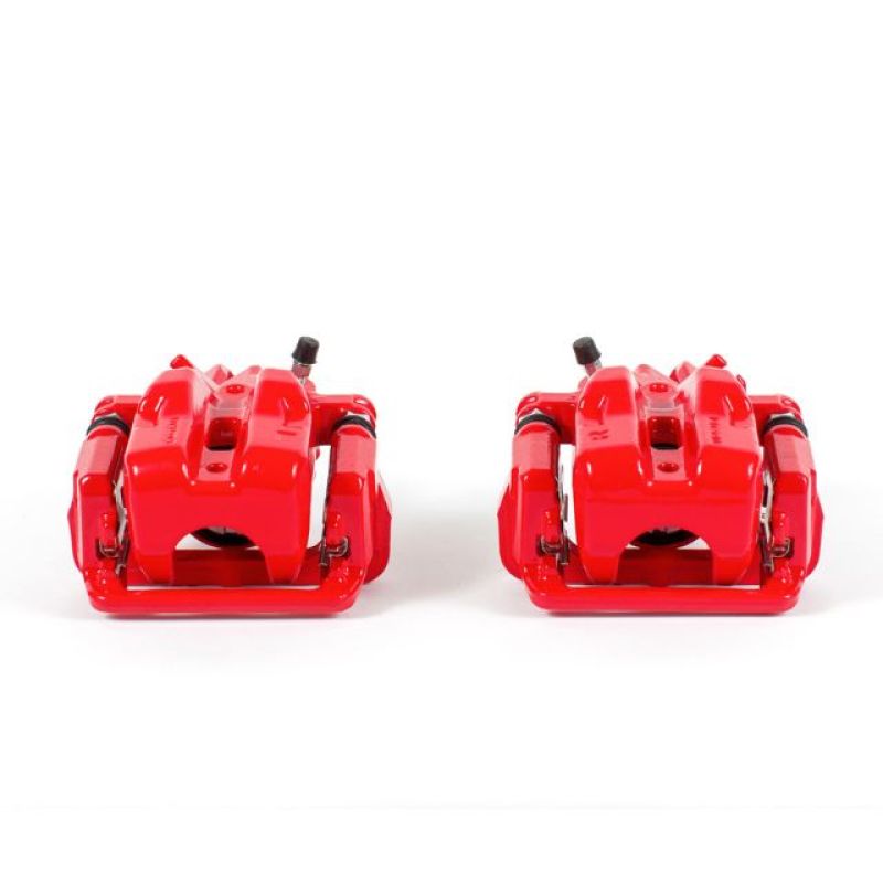 PSB Red Calipers - Power Stop 06-15 Mazda MX-5 Miata Rear Red Calipers w/Brackets - Pair