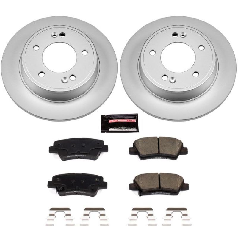 PSB Z17 Evolution Coated Kit - Power Stop 12-17 Hyundai Veloster Rear Z17 Evolution Geomet Coated Brake Kit