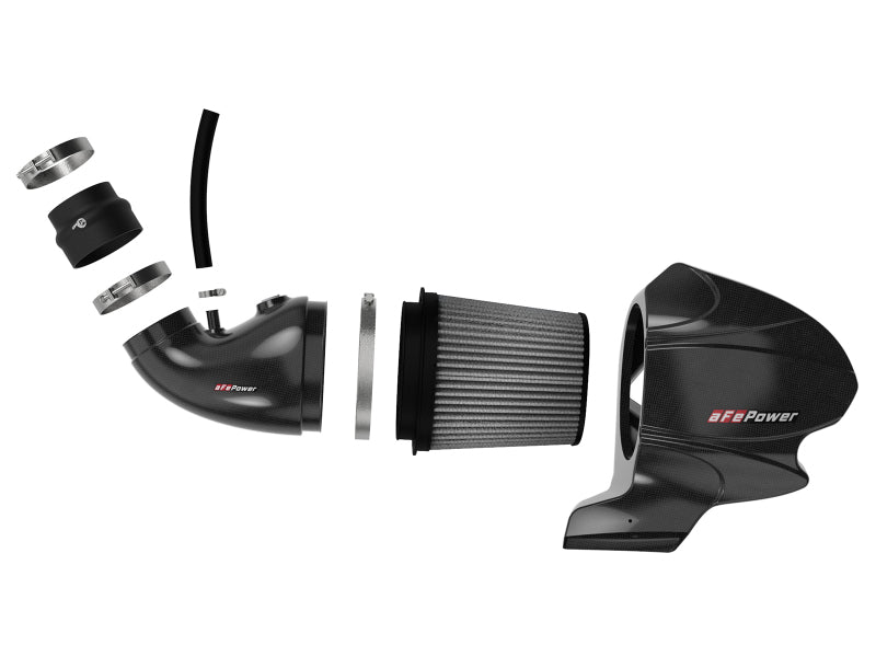 AFE Black Series Carbon Fiber Cold Air Intakes - aFe Momentum Carbon Fiber CAIS w/ Pro Dry S Filter 12-19 Jeep Grand Cherokee SRT8 (WK2) V8-6.4L