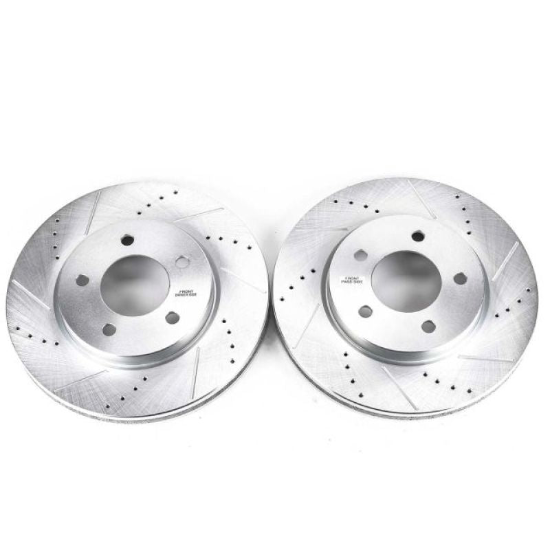 PSB Evolution Drill/Slot Rotor - Power Stop 04-08 Chrysler Pacifica Front Evolution Drilled & Slotted Rotors - Pair