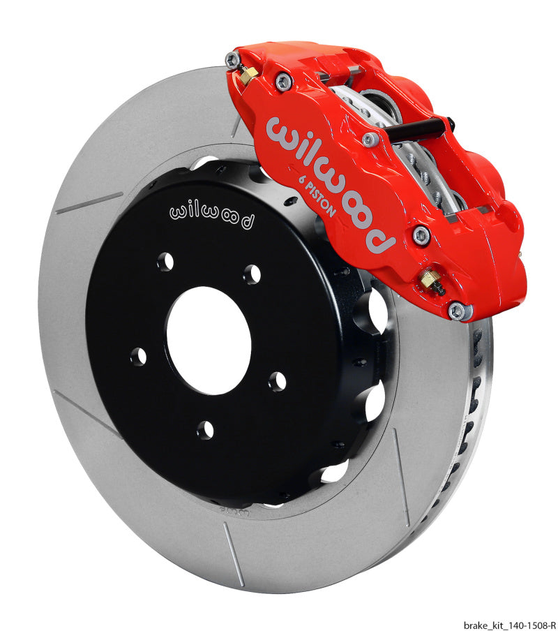 WIL Superlite Brake Kit - Wilwood Narrow Superlite 6R Dust Seal Front Hub Kit 14.00in Red w/ Lines 04-06 GTO