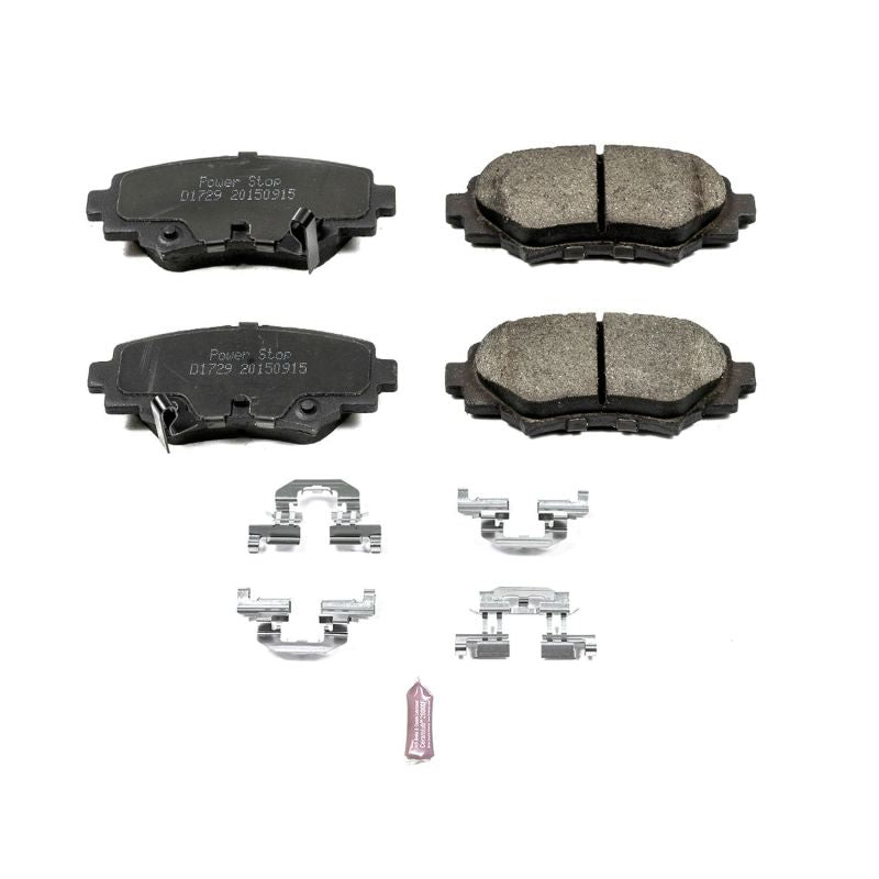 PSB Z17 Evolution Brake Pads - Power Stop 14-16 Mazda 3 Rear Z17 Evolution Ceramic Brake Pads w/Hardware