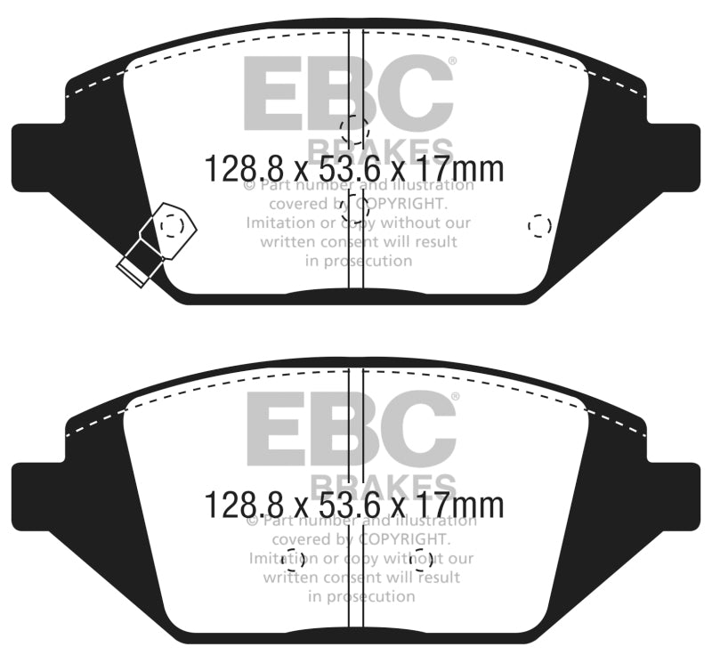 EBC Greenstuff Brake Pad Sets - EBC 2016+ Chevrolet Spark 1.4L Greenstuff Front Brake Pads