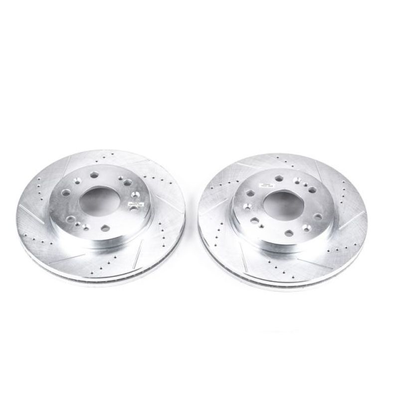 PSB Evolution Drill/Slot Rotor - Power Stop 05-18 Chevrolet Silverado 1500 Front Evolution Drilled & Slotted Rotors - Pair
