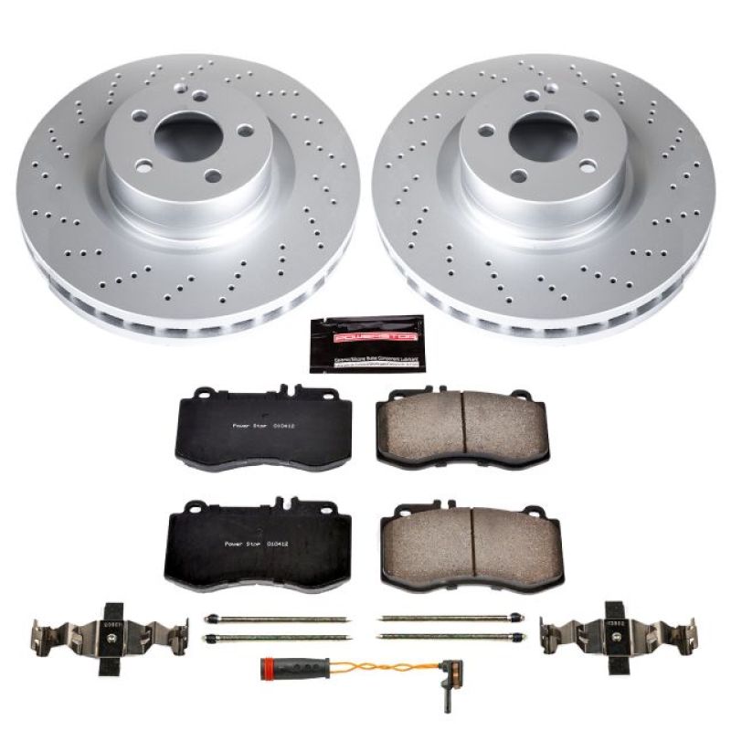 PSB Z23 Evolution Coated Kit - Power Stop 10-16 Mercedes-Benz E350 Front Z23 Evolution Sport Coated Brake Kit
