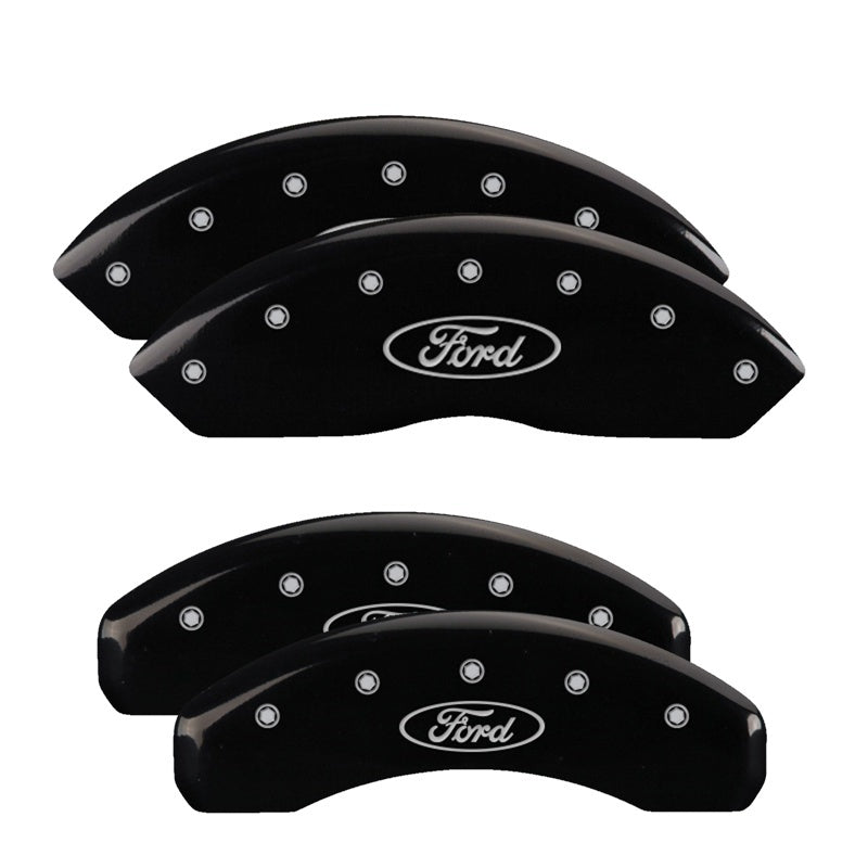 MGP Caliper Covers 4 Logo - MGP 4 Caliper Covers Engraved Front & Rear Oval logo/Ford Black finish silver ch
