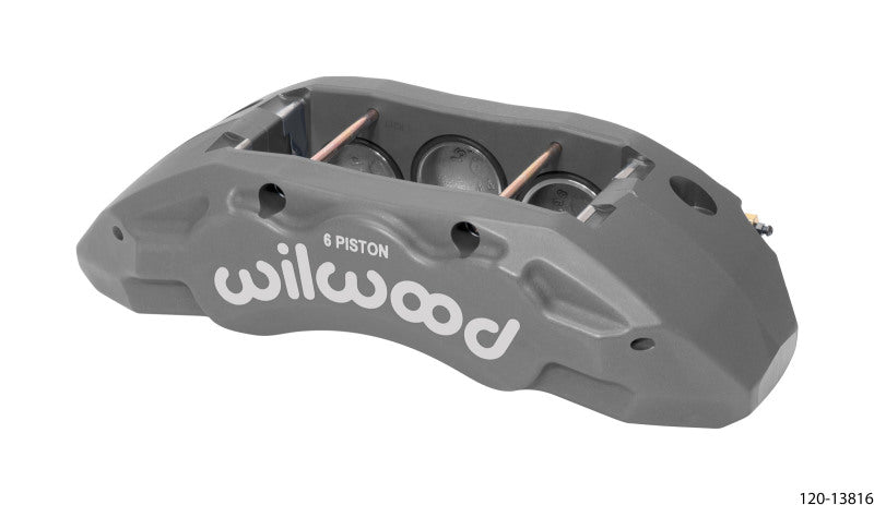 WIL TX6R Caliper - Wilwood Caliper-TX6R- L/H - Clear 2.00/1.88/1.88in Pistons 1.38in Disc