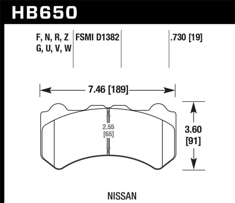 HAWK HPS Brake Pad Sets - Hawk 09-11 Nissan GT-R HPS Street Front Brake Pads