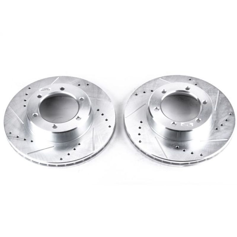 PSB Evolution Drill/Slot Rotor - Power Stop 91-96 Toyota 4Runner Front Evolution Drilled & Slotted Rotors - Pair