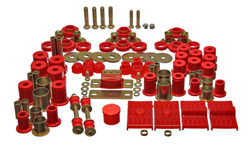 ES Hyper-Flex Sets - Red - Energy Suspension 67-69 Chevrolet Camaro (w/multi leaf springs) Red Hyper-flex Master Bushing Set