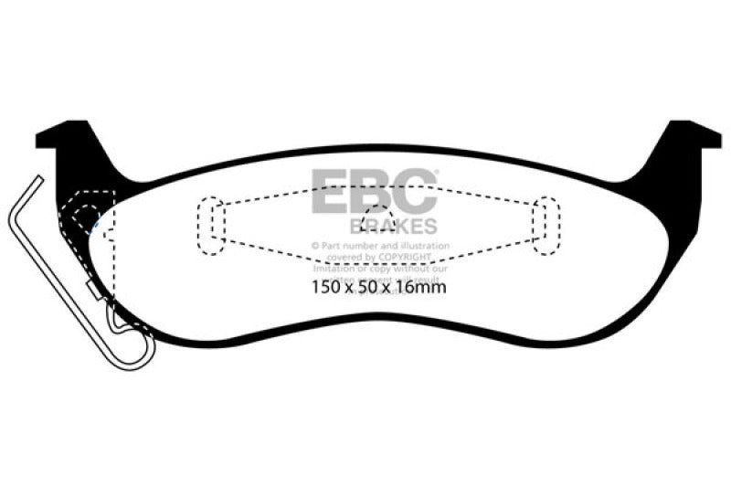 EBC Greenstuff Brake Pad Sets - EBC 03+ Ford Crown Victoria 4.6 Greenstuff Rear Brake Pads