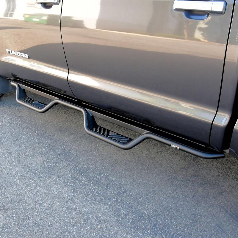 WES Nerf Bars - Outlaw - Westin 07-21 Toyota Tundra CrewMax Outlaw Drop Nerf Step Bars - Textured Black