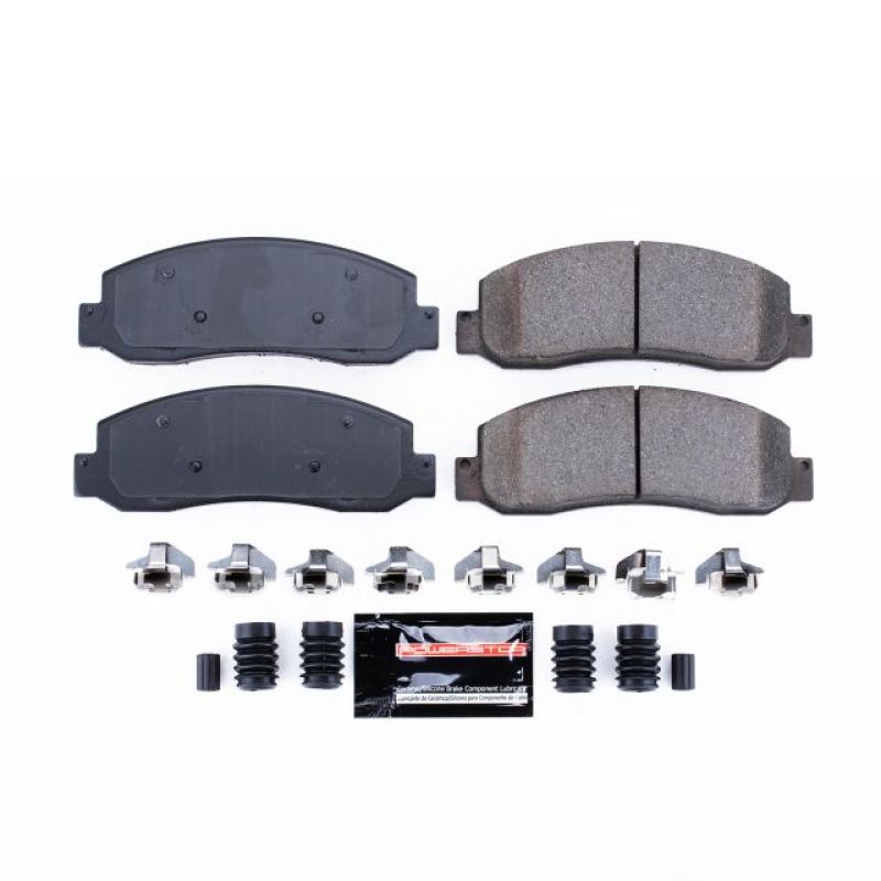 PSB Z23 Evolution Brake Pads - Power Stop 05-08 Ford F-250 Super Duty Front Z23 Evolution Sport Brake Pads w/Hardware