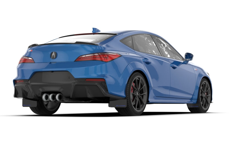 RAL UR Blk Flap/Blue Logo - Rally Armor 23-24 Acura Integra Type S Black Mud Flap w/Blue Logo