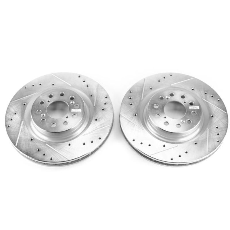PSB Evolution Drill/Slot Rotor - Power Stop 17-18 Honda Civic Front Evolution Drilled & Slotted Rotors - Pair