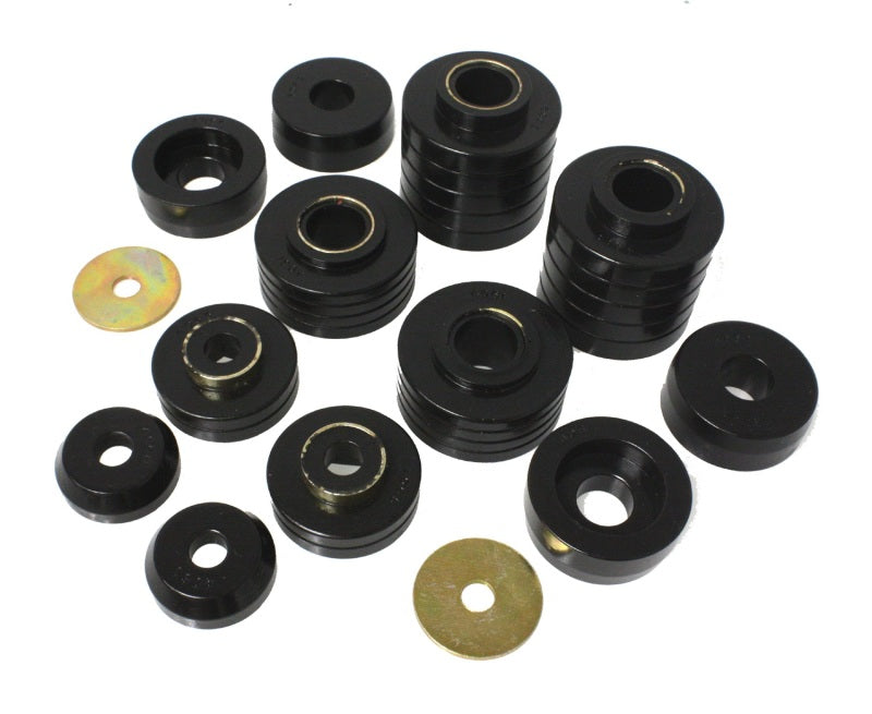 ES Body Mounts - Black - Energy Suspension 80-98 Ford F250/F350 / 80-92 Ford F100/F150 / 85-98 Ford F450 Black Body Mount Set