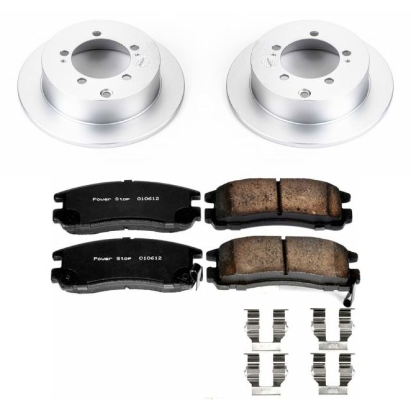 PSB Z17 Evolution Coated Kit - Power Stop 95-05 Chrysler Sebring Rear Z17 Evolution Geomet Coated Brake Kit