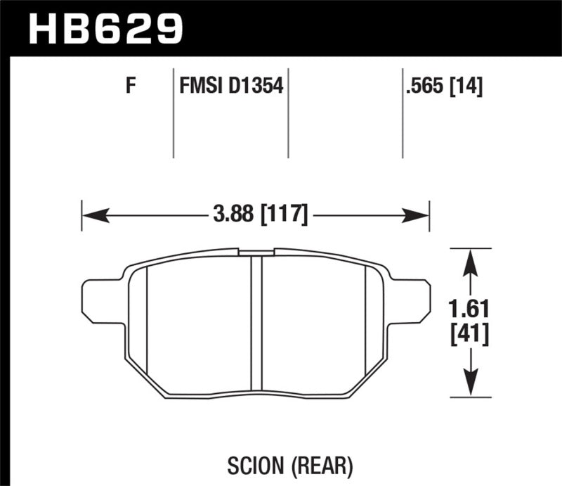 HAWK HPS 5.0 Brake Pad Sets - Hawk 08-15 Scion xB HPS 5.0 Rear Brake Pads