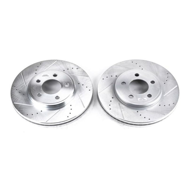 PSB Evolution Drill/Slot Rotor - Power Stop 03-11 Ford Crown Victoria Front Evolution Drilled & Slotted Rotors - Pair