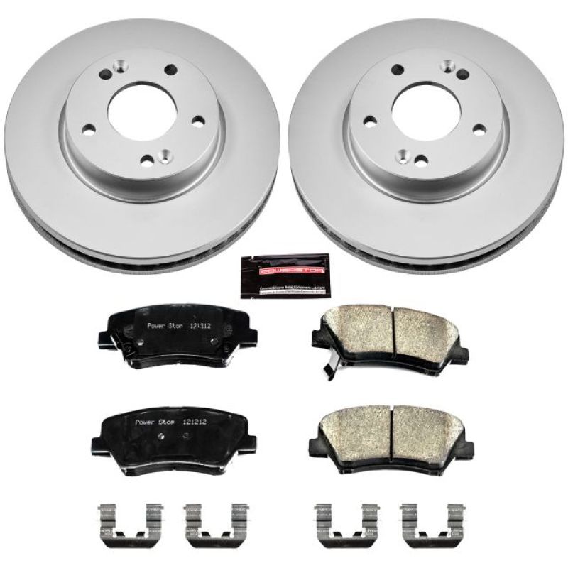PSB Z17 Evolution Coated Kit - Power Stop 11-16 Hyundai Elantra Front Z17 Evolution Geomet Coated Brake Kit