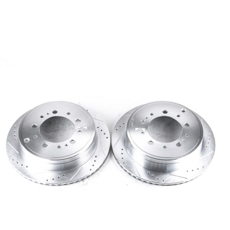PSB Evolution Drill/Slot Rotor - Power Stop 13-21 Toyota Land Cruiser Rear Evolution Drilled & Slotted Rotors - Pair