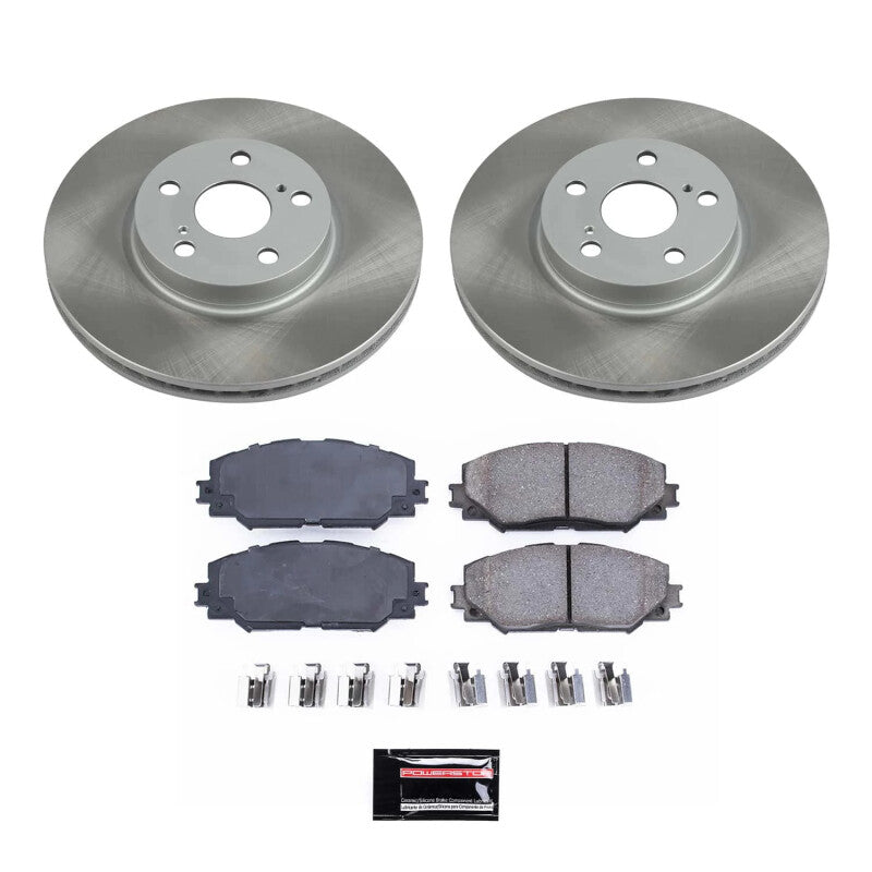 PSB Semi-Coated Rotor Kits - Power Stop 09-13 Toyota Matrix Front Semi-Coated Rotor Kit