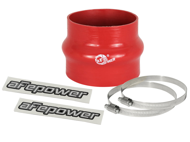 AFE Elbow Reducing Couplers - aFe Magnum FORCE CAI Univ. Silicone Coupling Kit (3.75in. ID to 3.5in. ID) Straight Reducer - Red