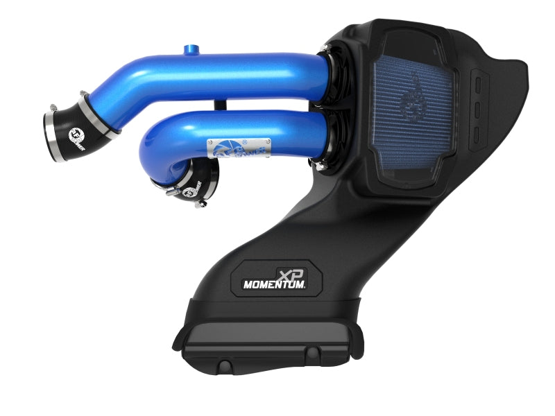 AFE Momentum XP Cold Air Intakes - aFe 21-22 Ford F-150 Raptor V6-3.5L(tt) Momentum XP Cold Air Intake System - Blue w/ Pro 5R Filter