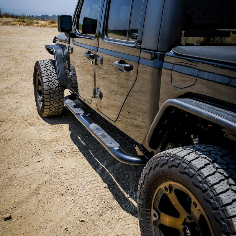 WES Nerf Bars - Platinum 4 - Westin 2020 Jeep Gladiator Platinum 4 Oval Nerf Step Bars - Black