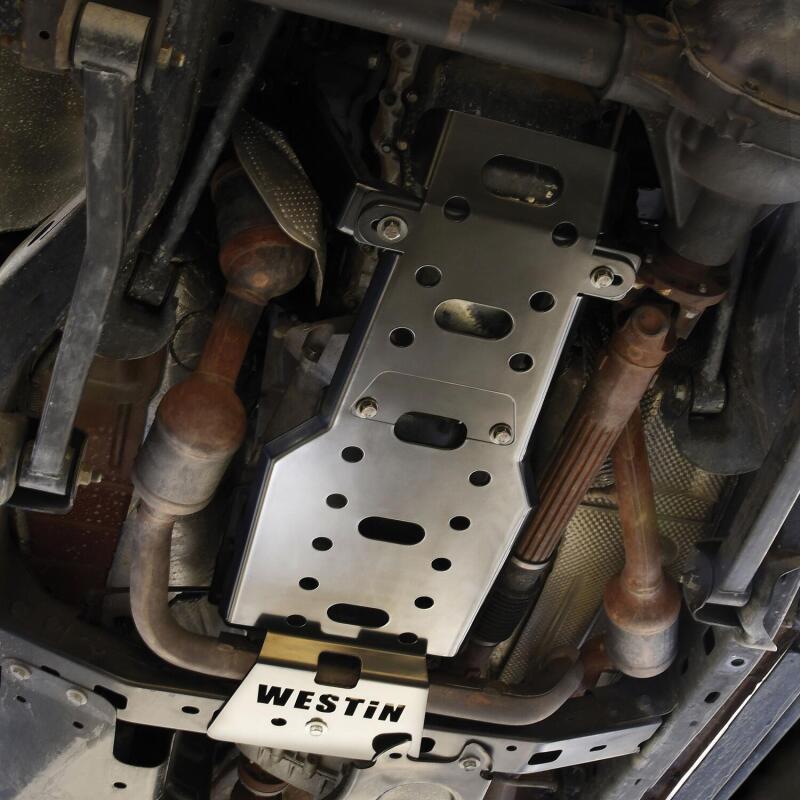 WES Skid Plates - Westin/Snyper 07-11 Jeep Wrangler Transmission Pan Skid Plate - Textured Black