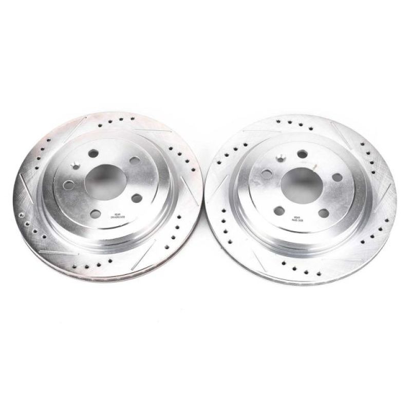 PSB Evolution Drill/Slot Rotor - Power Stop 08-18 Cadillac CTS Rear Evolution Drilled & Slotted Rotors - Pair