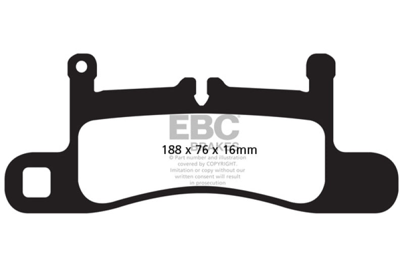 EBC Yellowstuff Brake Pad Sets - EBC 12-15 Porsche 911 (991) (Cast Iron Rotor only) 3.4 Carrera Yellowstuff Rear Brake Pads