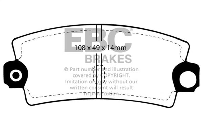 EBC Bluestuff Brake Pad Sets - EBC 85-90 Lotus Esprit 2.2L Bluestuff Rear Brake Pads