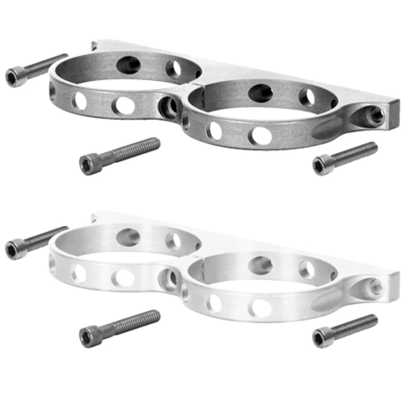 WIL Reservoir - Wilwood Dual Aluminum Reservoir Lightweight Bracket w/ Mounting Screws - Billet