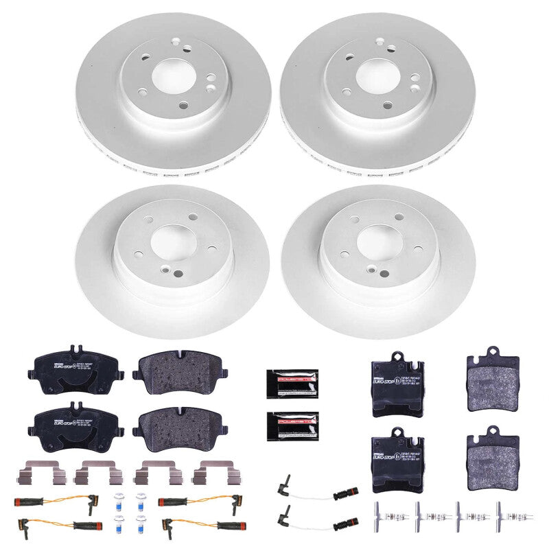PSB Euro-Stop Kit - Power Stop 2003 Mercedes-Benz C230 Front and Rear Eurostop Brake Kit