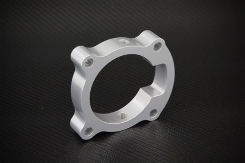 TQS TB Spacer - Silver - Torque Solution Throttle Body Spacer (Silver): Hyundai Genesis Coupe 2.0T 2010-2012