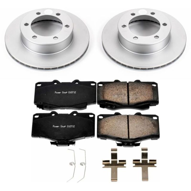 PSB Z17 Evolution Coated Kit - Power Stop 95-02 Toyota 4Runner Front Z17 Evolution Geomet Coated Brake Kit