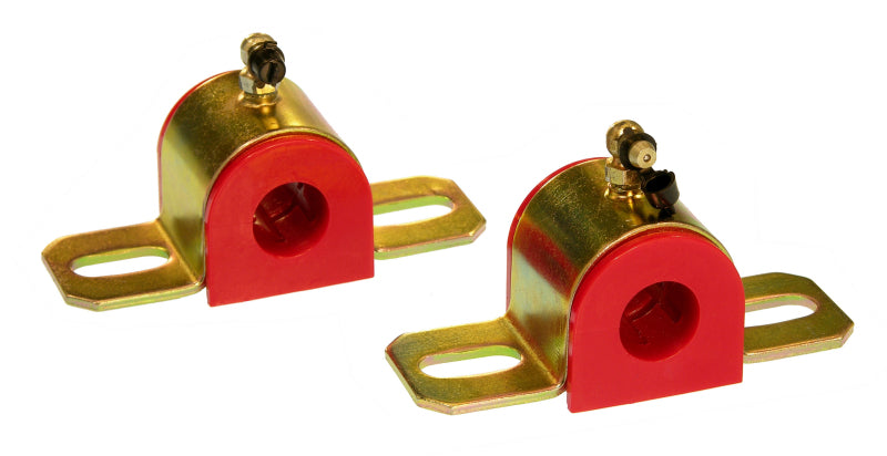 PRO Sway/End Link Bush - Red - Prothane Universal 90 Deg Greasable Sway Bar Bushings - 13/16in - Type B Bracket - Red