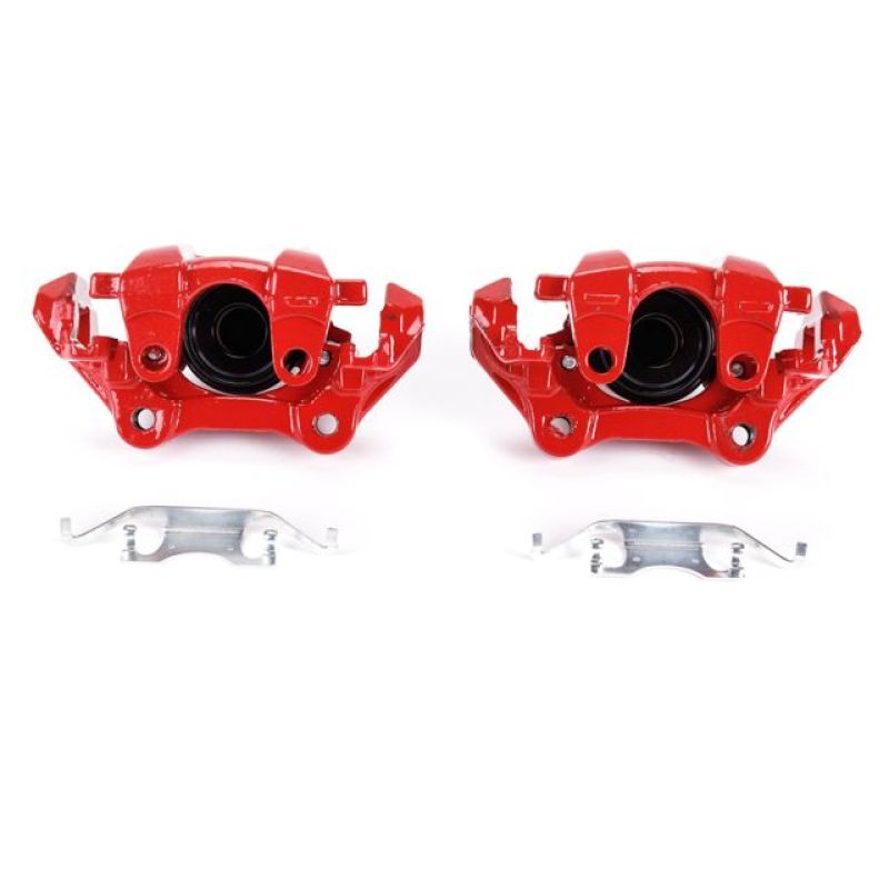 PSB Red Calipers - Power Stop 11-17 Dodge Durango Rear Red Calipers w/Brackets - Pair