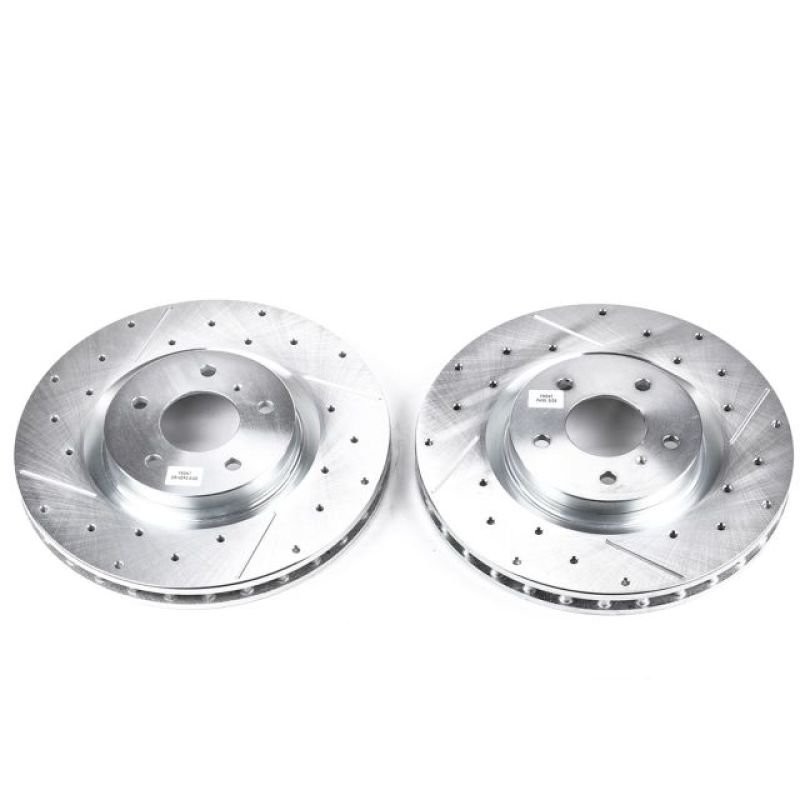 PSB Evolution Drill/Slot Rotor - Power Stop 03-04 Infiniti G35 Front Evolution Drilled & Slotted Rotors - Pair