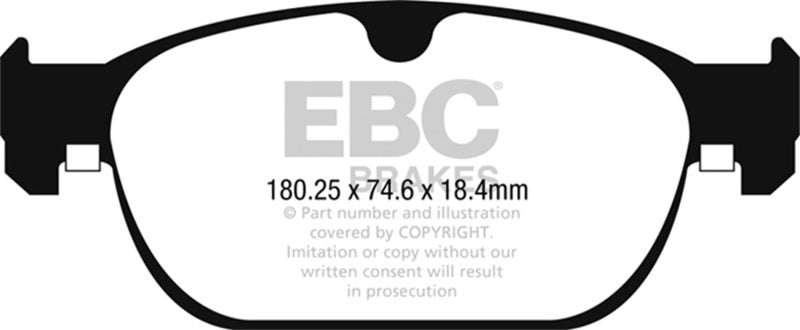 EBC Redstuff Brake Pad Sets - EBC 2017+ Volvo S90 2.0L Turbo Redstuff Front Brake Pads