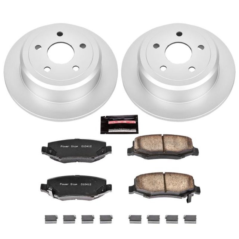 PSB Z17 Evolution Coated Kit - Power Stop 07-17 Jeep Wrangler Rear Z17 Evolution Geomet Coated Brake Kit