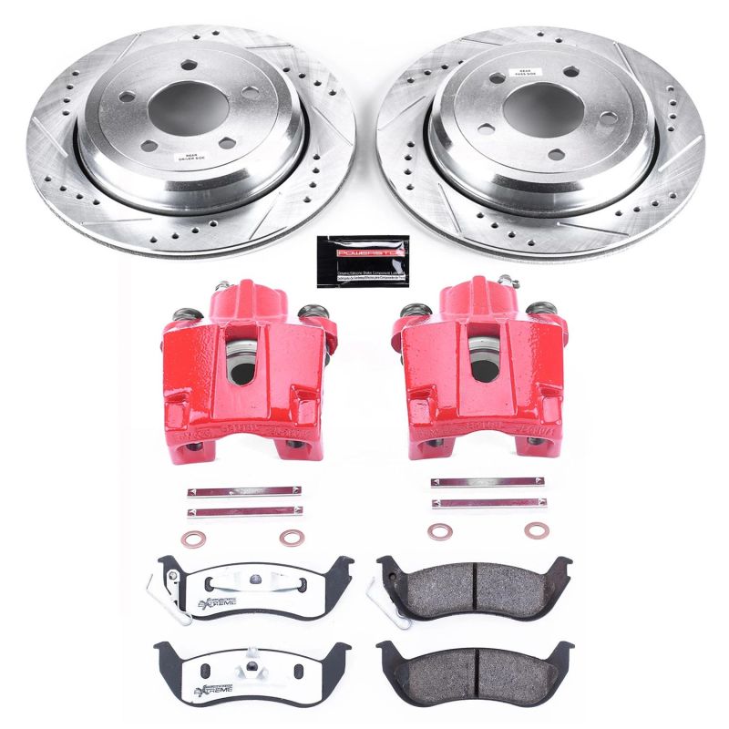 PSB Z26 Street Kit w/Cals - Power Stop 03-11 Ford Crown Victoria Rear Z26 Street Warrior Brake Kit w/Calipers
