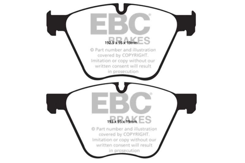 EBC Redstuff Brake Pad Sets - EBC 10-15 BMW X6 4.4 Twin Turbo Hybrid Redstuff Front Brake Pads