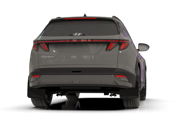 RAL UR Blk Flap/Dark Grey Logo - Rally Armor 25-26 Hyundai Tucson (Excl. ICE & XRT) Black UR Mud Flap w/ Dark Grey Logo