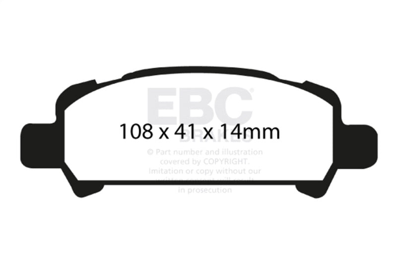 EBC Yellowstuff Brake Pad Sets - EBC 02-06 Subaru Baja 2.5 Yellowstuff Rear Brake Pads