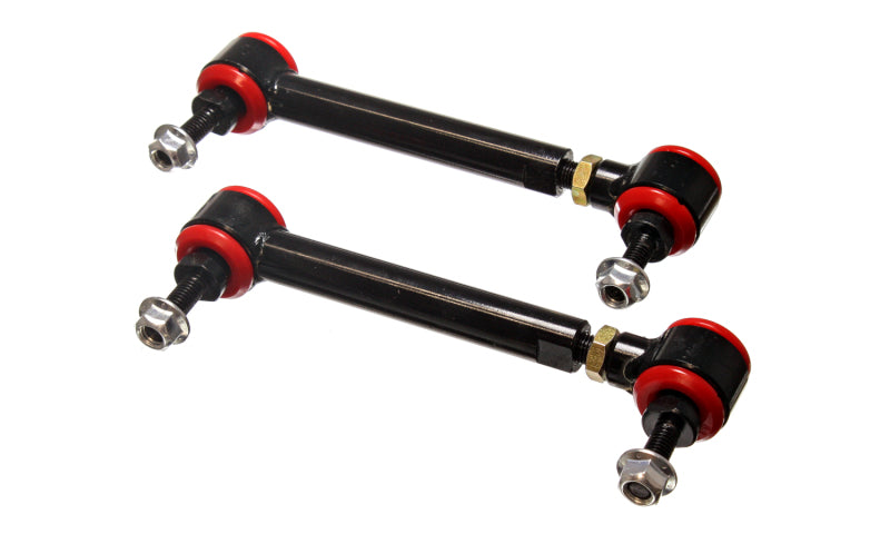 ES End Links - Red - Energy Suspension Universal Red 5-3/4in-6-3/4in inAin Range Pivot Style End Link Set
