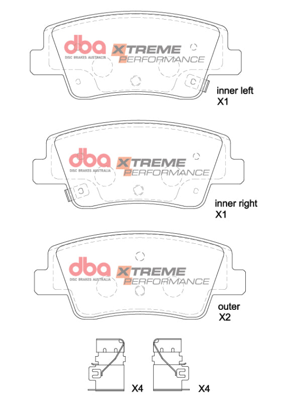 DBA XP Performance Brake Pads - DBA 21-22 Genesis G80 XP Performance Rear Brake Pads