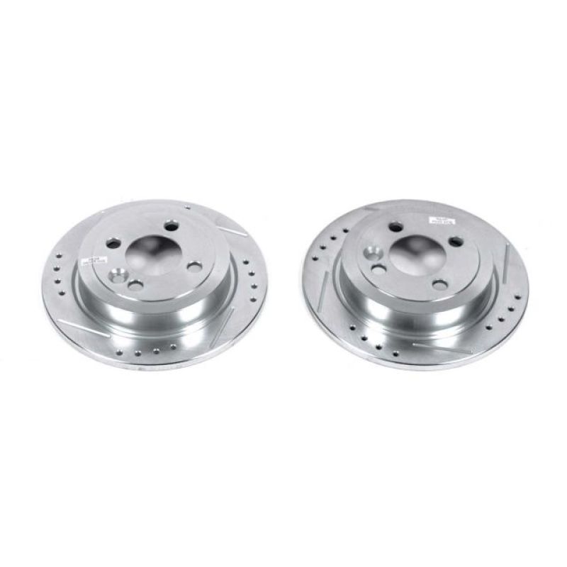 PSB Evolution Drill/Slot Rotor - Power Stop 07-16 Mini Cooper Rear Evolution Drilled & Slotted Rotors - Pair